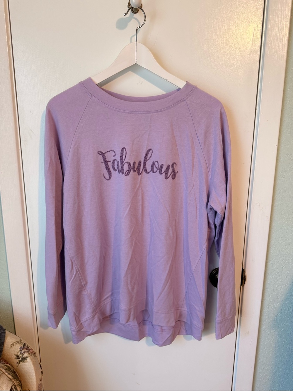 Fabulous Beaded Lilac Long-Sleeve Tee